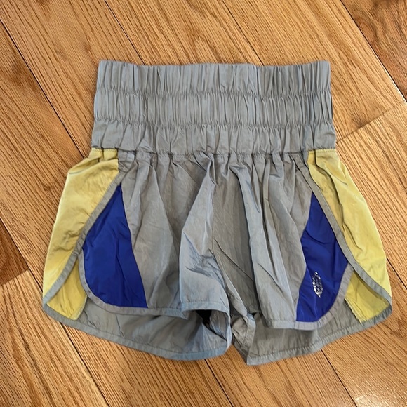 FP Movement by Free People Pants - Free People Movement - The Way Home Shorts, size small, grey, yellow and purple